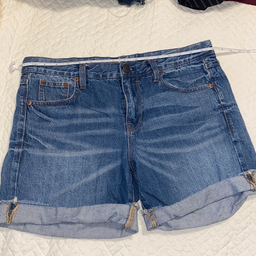Rolled hem J. Crew denim shorts